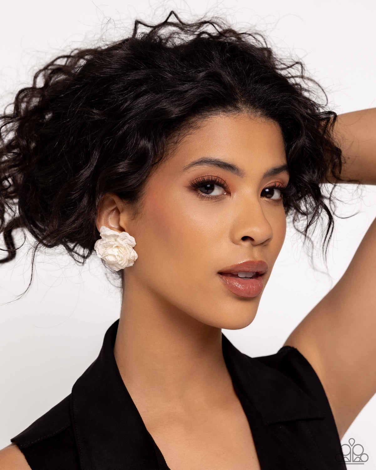 Tulle Twist – White | Paparazzi Earrings