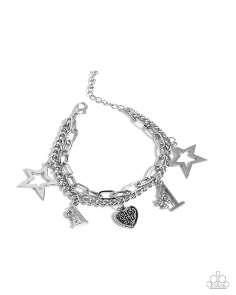 Team Spirit – Silver | Paparazzi Bracelet