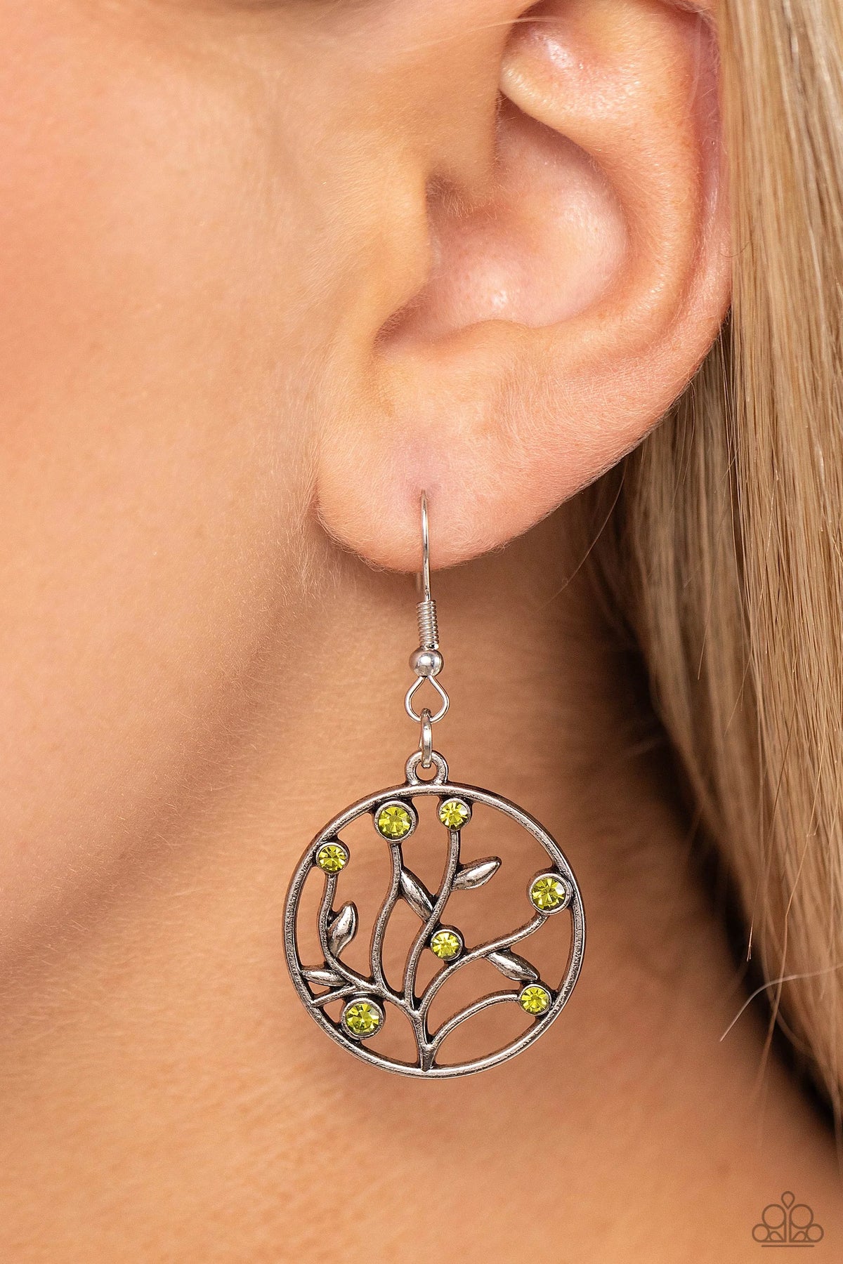Bedazzlingly Branching – Green | Paparazzi Earrings
