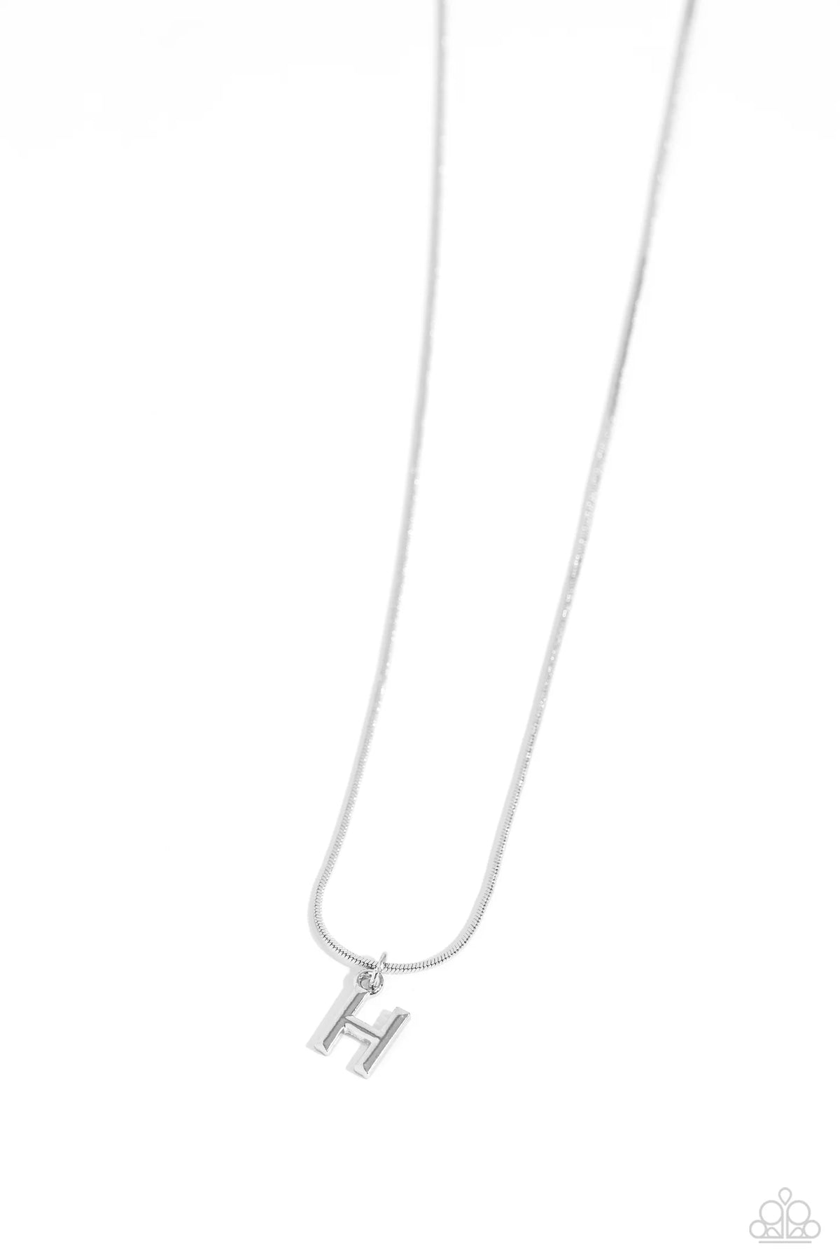 H - Seize the Initial – Silver | Paparazzi Necklace