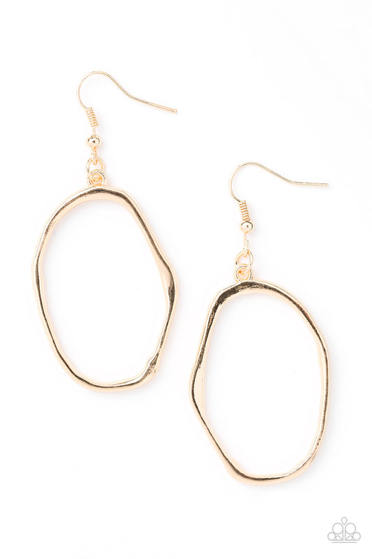 Eco Chic – Gold | Paparazzi Earrings