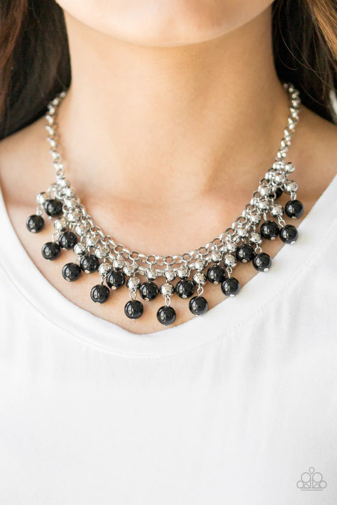 Friday Night Fringe – Black | Paparazzi Necklace
