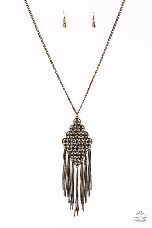 Web Design – Brass | Paparazzi Necklace