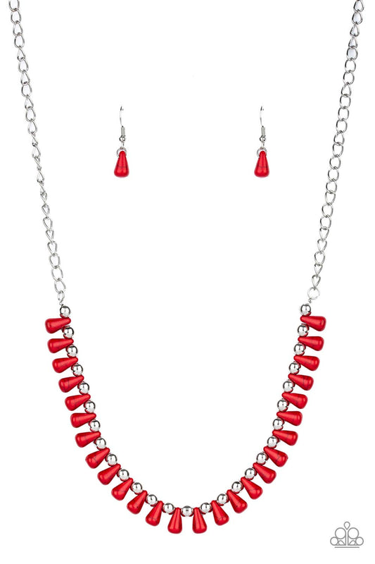 Extinct Species – Red | Paparazzi Necklace