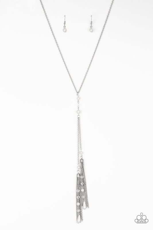 Timeless Tassels – Silver | Paparazzi Necklace