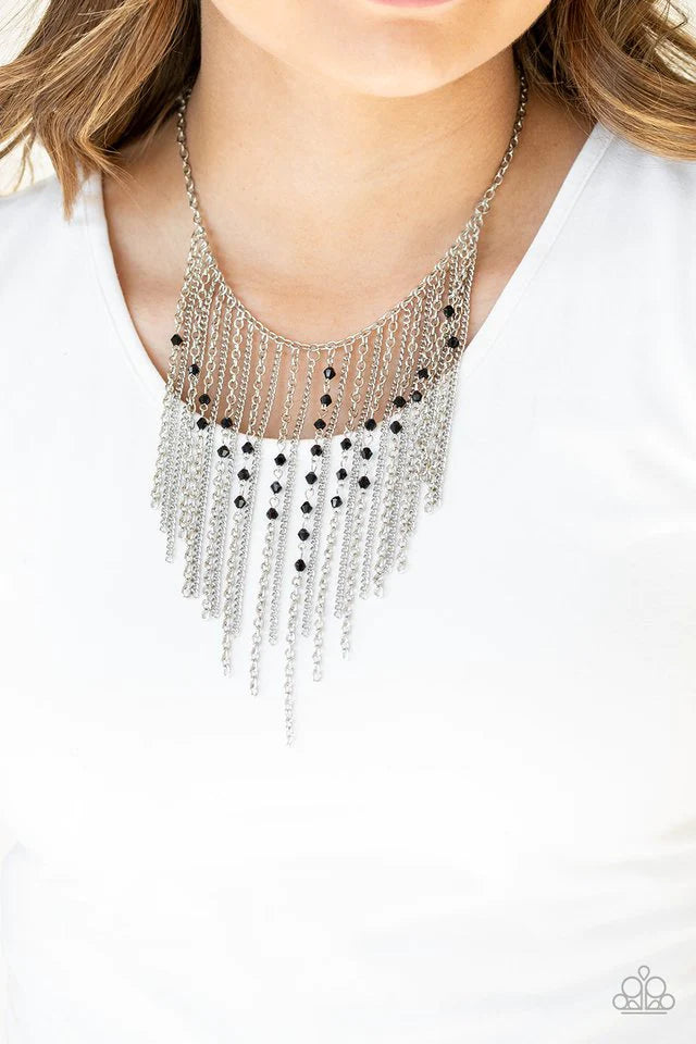 First Class Fringe – Black | Paparazzi Necklace