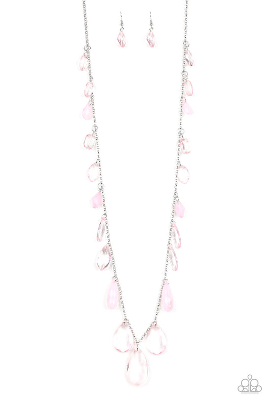 GLOW And Steady Wins The Race – Pink | Paparazzi Necklace