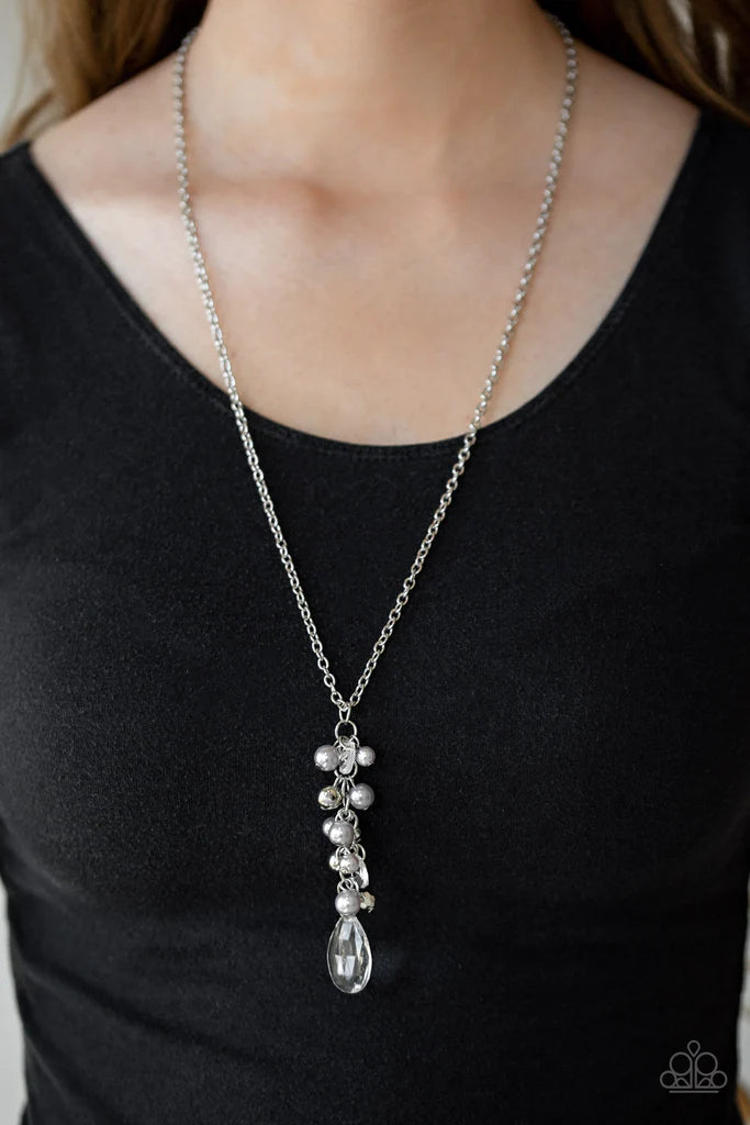 Teardrop Serenity – Silver | Paparazzi Necklace