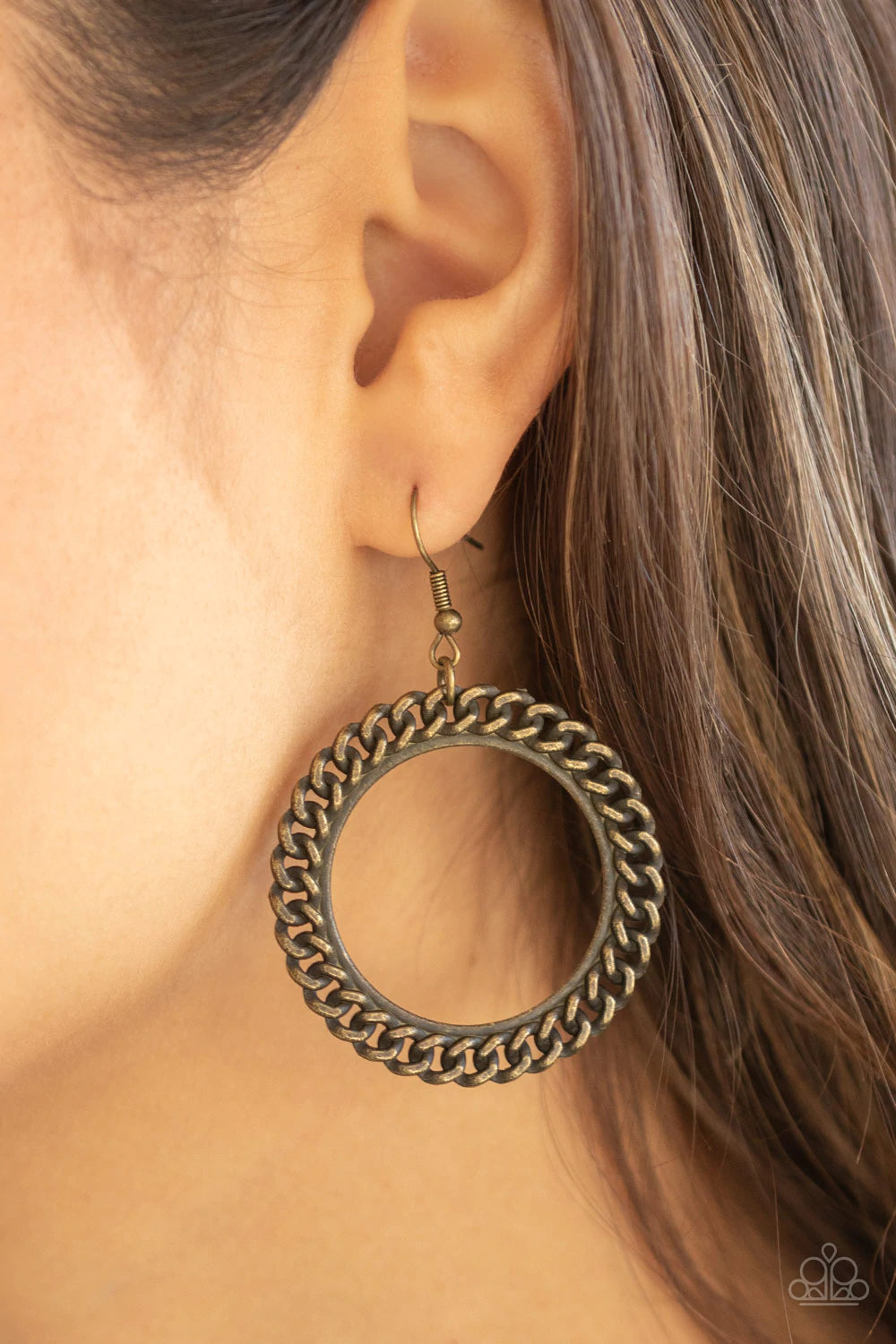Above the Rims – Brass | Paparazzi Earrings