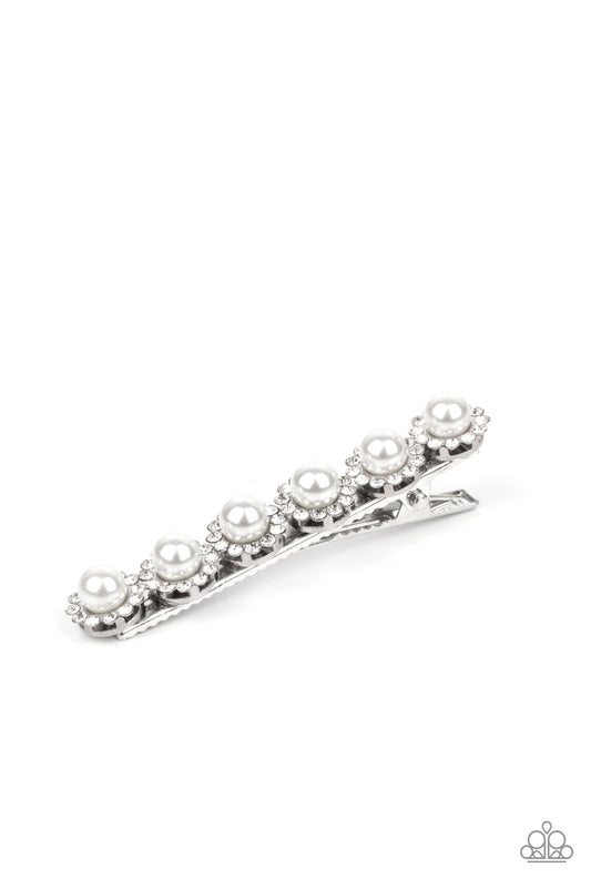 Polished Posh – White | Paparazzi Hair Clips