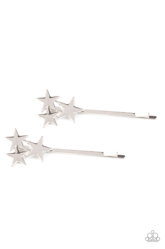Suddenly Starstruck - – Silver | Paparazzi Hair Clips