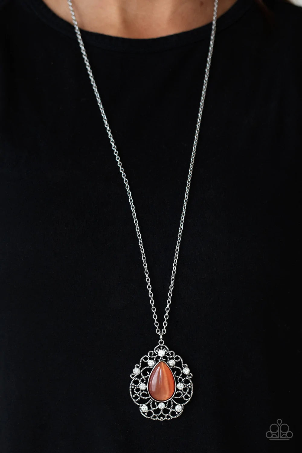 Bewitched Beam – Orange | Paparazzi Necklace