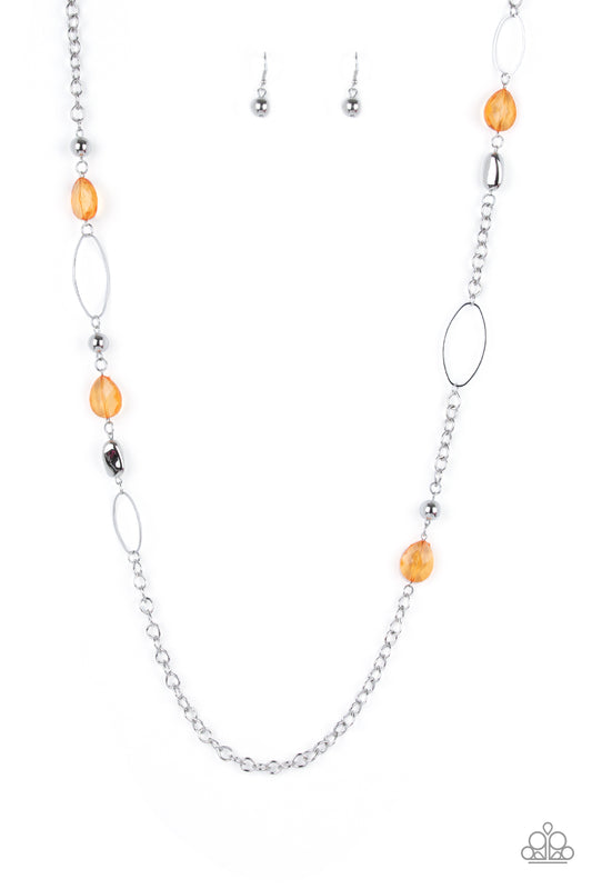 SHEER As Fate – Orange | Paparazzi Necklace