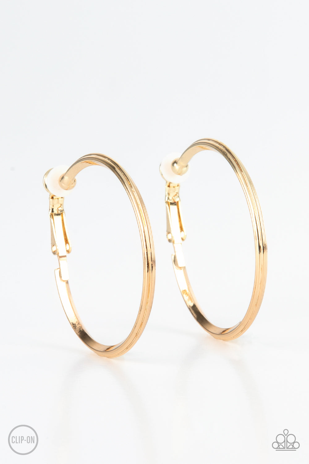 City Classic Clip On – Gold | Paparazzi Earrings
