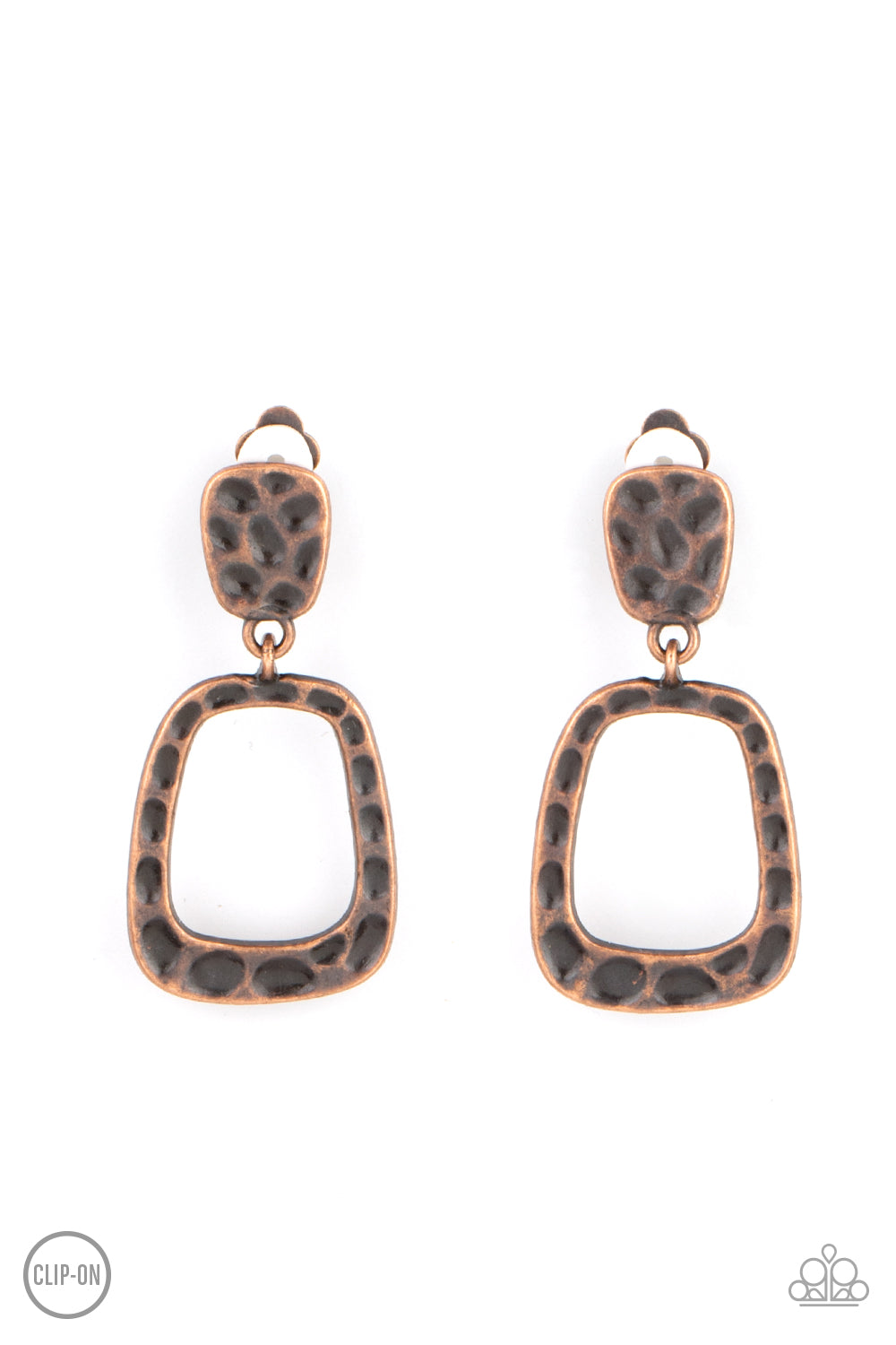 Playfully Primitive Clip On – Copper | Paparazzi Earrings