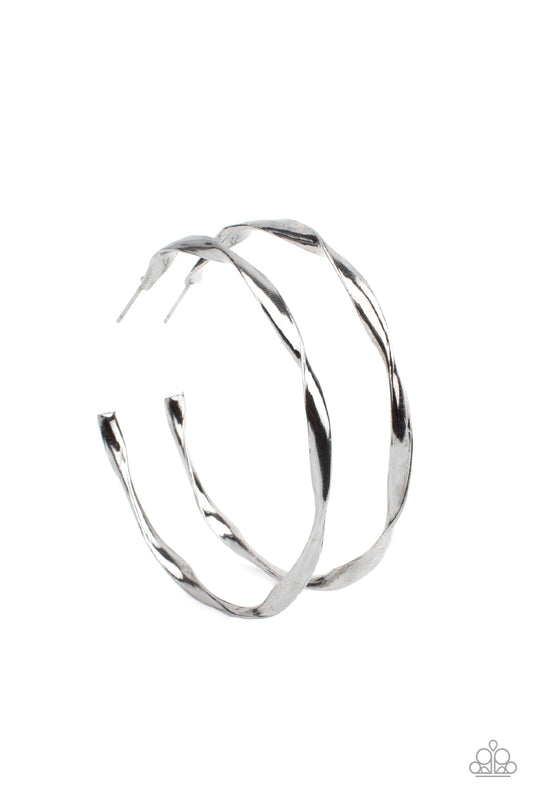 Radiantly Warped – Black | Paparazzi Earrings