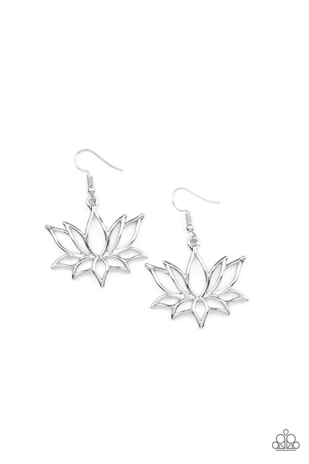 Lotus Ponds – Silver | Paparazzi Earrings