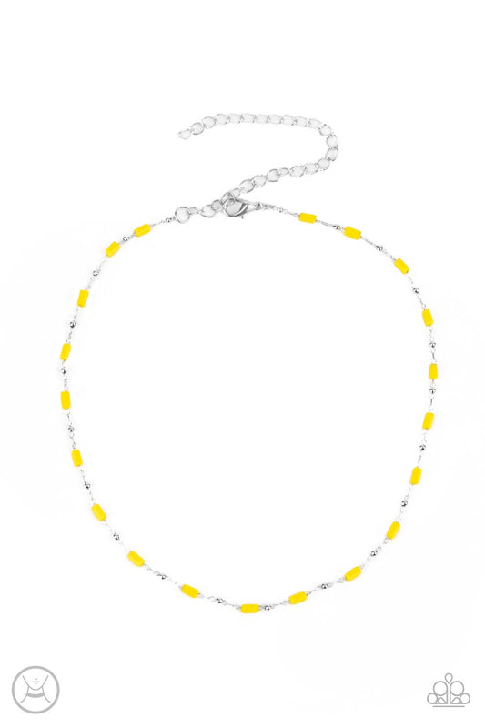 Urban Expo Choker -- – Yellow | Paparazzi Necklace