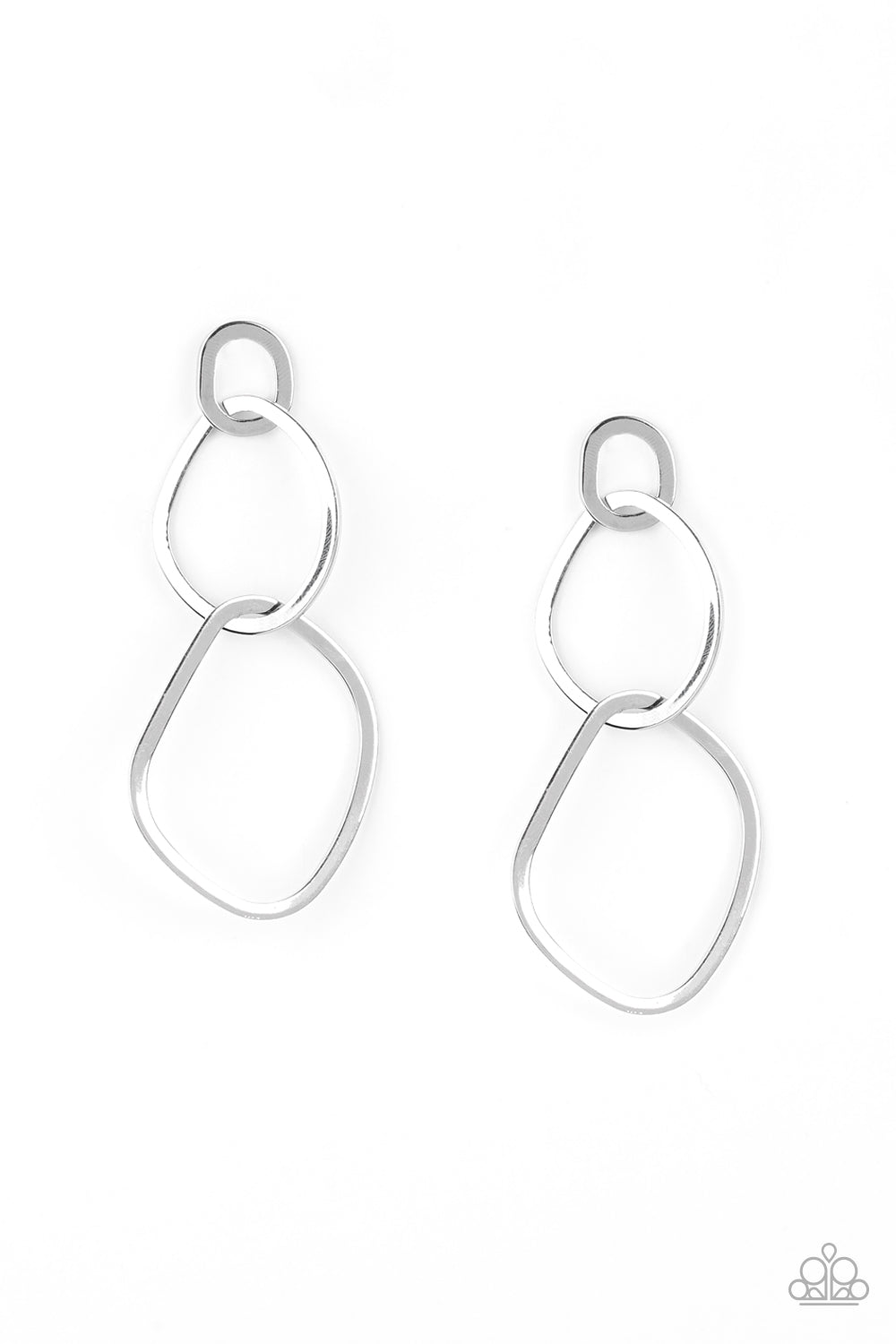 Twisted Trio – Silver | Paparazzi Earrings