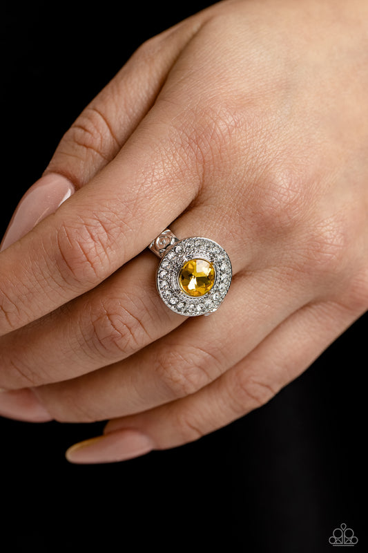 Targeted Timelessness -Paparazzi – Yellow | Paparazzi Ring