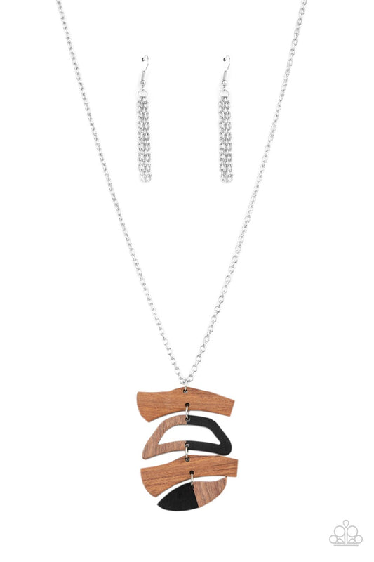 A WOODWORK In Progress – Black | Paparazzi Necklace