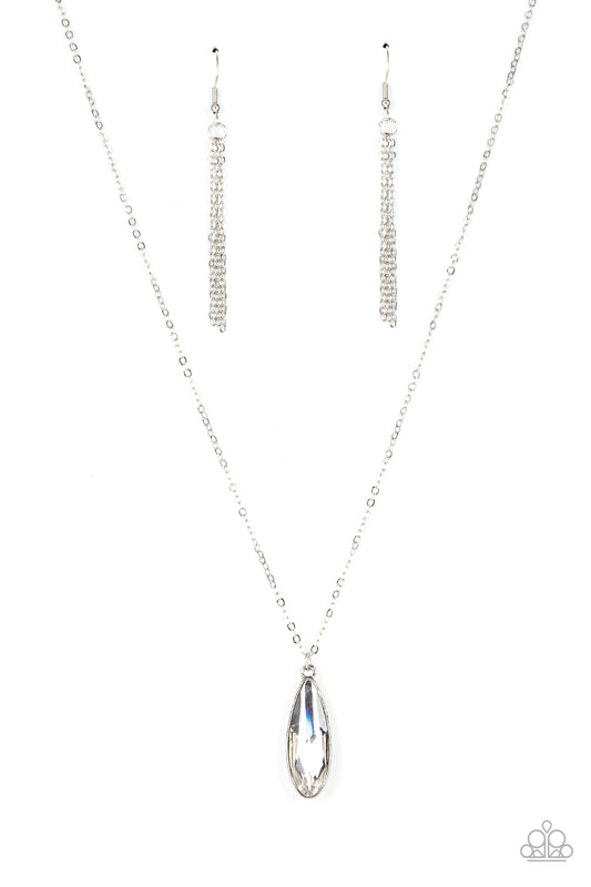 Prismatically Polished – White | Paparazzi Necklace