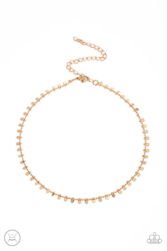Spotlight Spunk Choker – Gold | Paparazzi Necklace