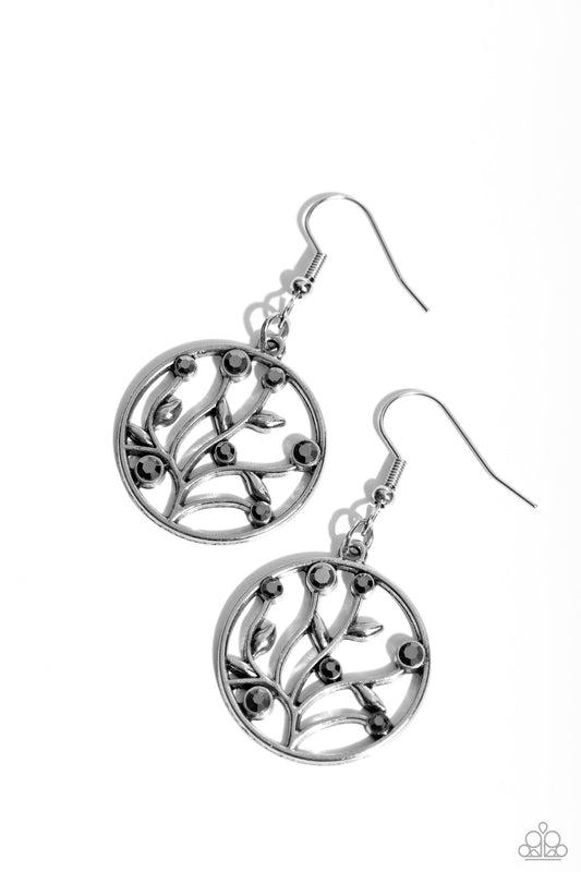 Bedazzlingly Branching – Silver | Paparazzi Earrings