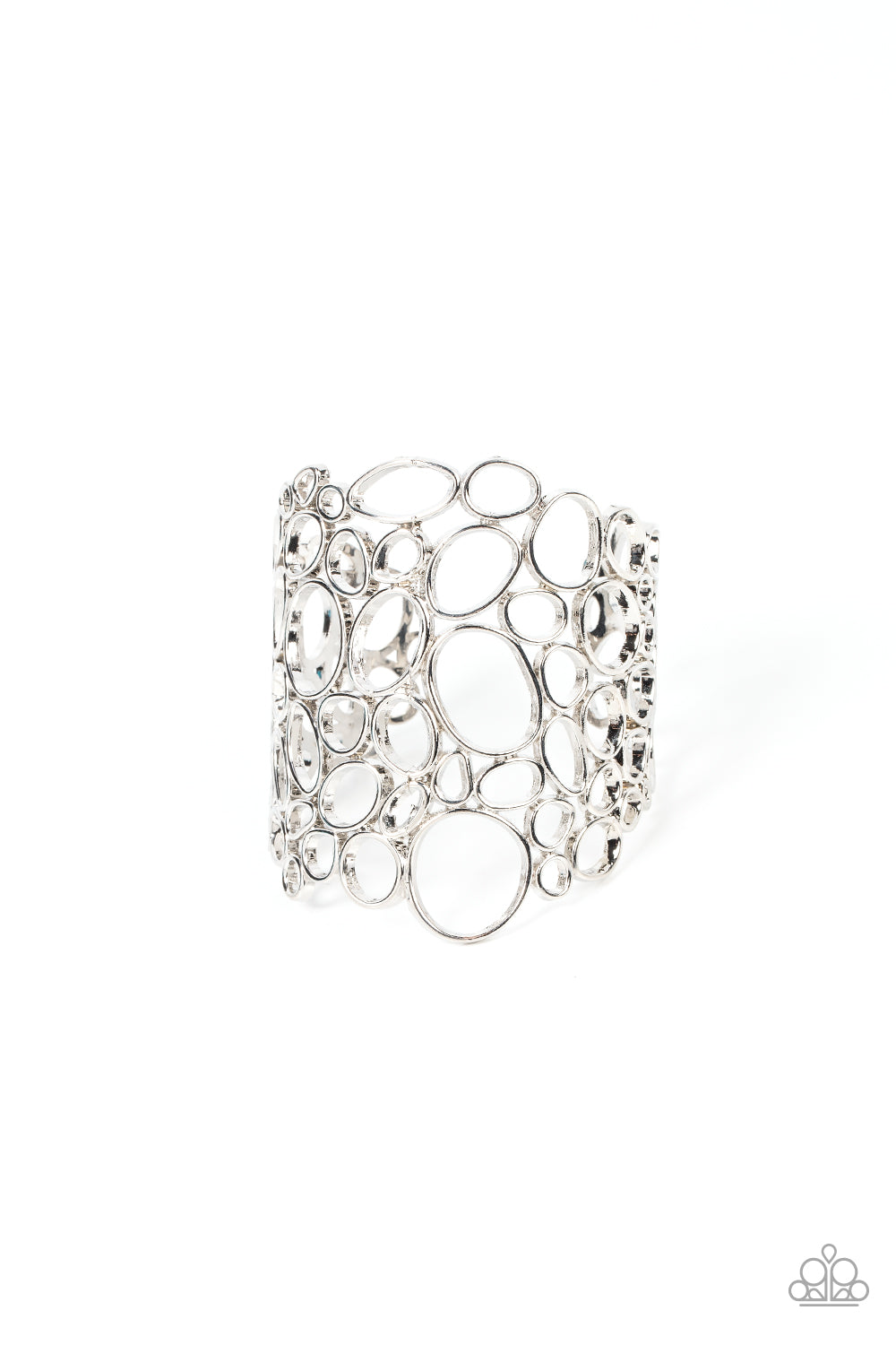 All Turned Around Cuff – Silver | Paparazzi Bracelet