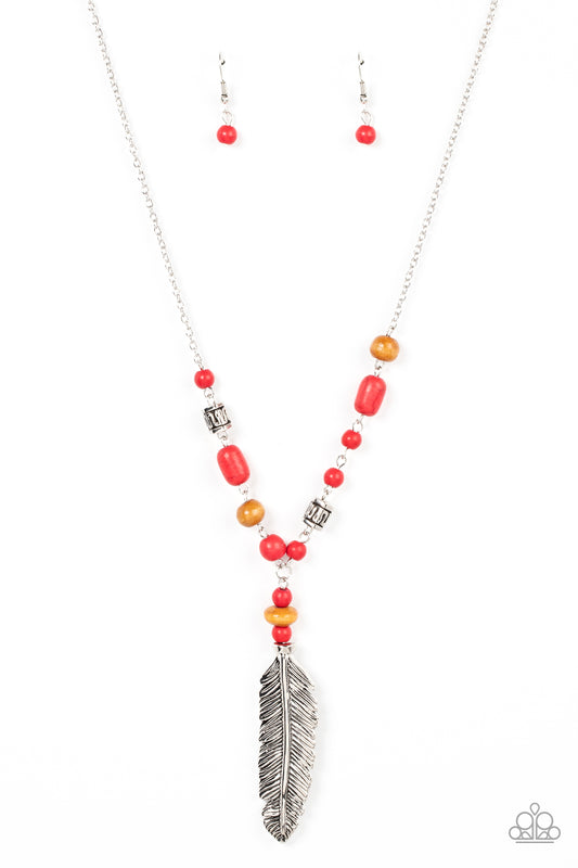 Watch Me Fly – Red | Paparazzi Necklace
