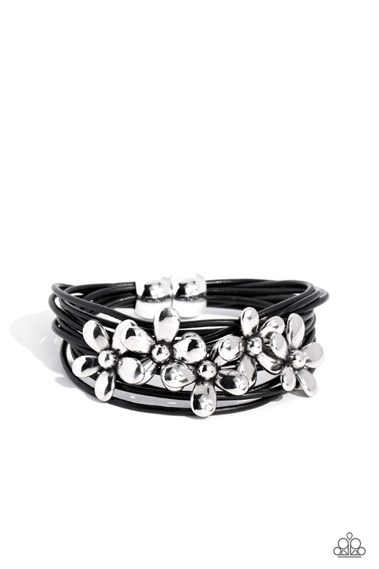 Here Comes the BLOOM – Black | Paparazzi Bracelet
