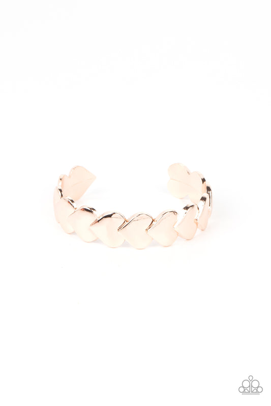 Hearts Galore. - Rose – Gold | Paparazzi Bracelet