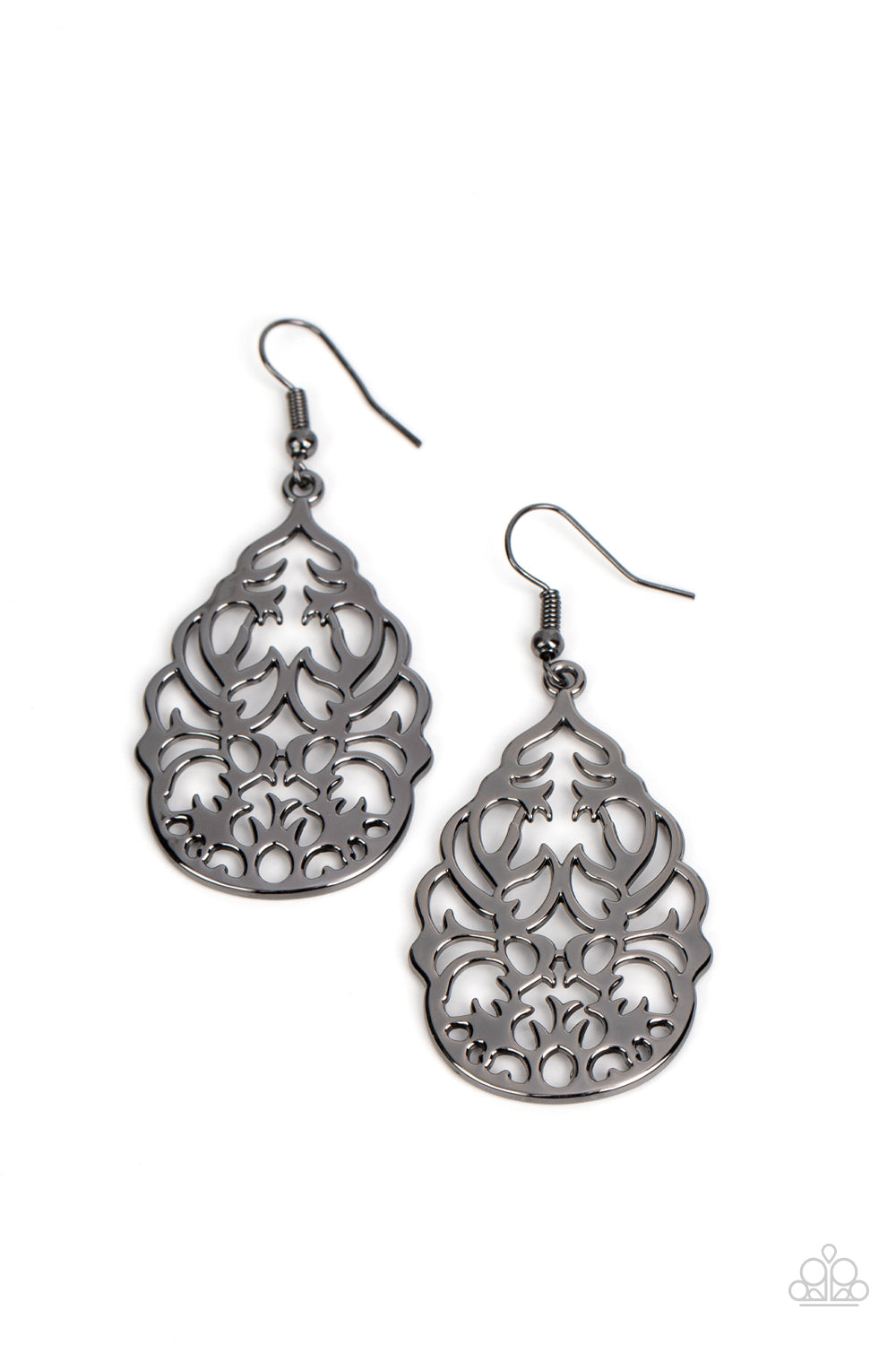 Vineyard Vista – Black | Paparazzi Earrings