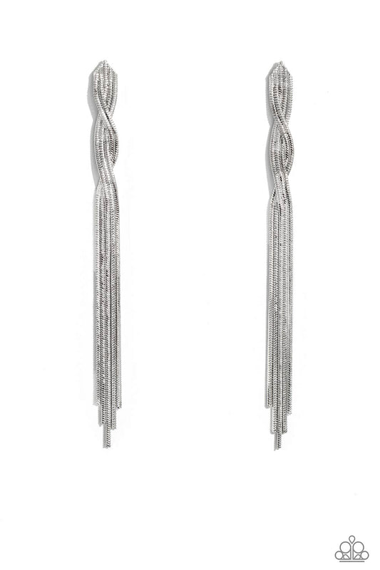 Ropin Rodeo Queen – Silver | Paparazzi Earrings