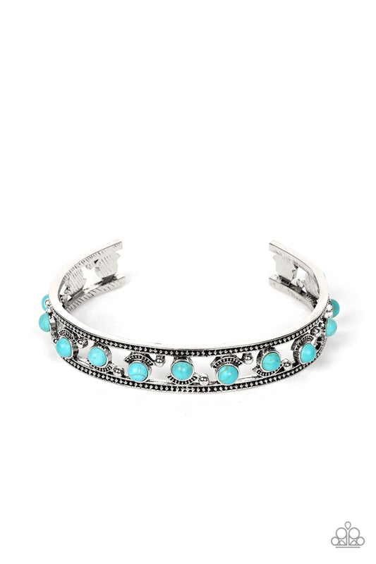 Badlands Bliss Cuff – Blue | Paparazzi Bracelet