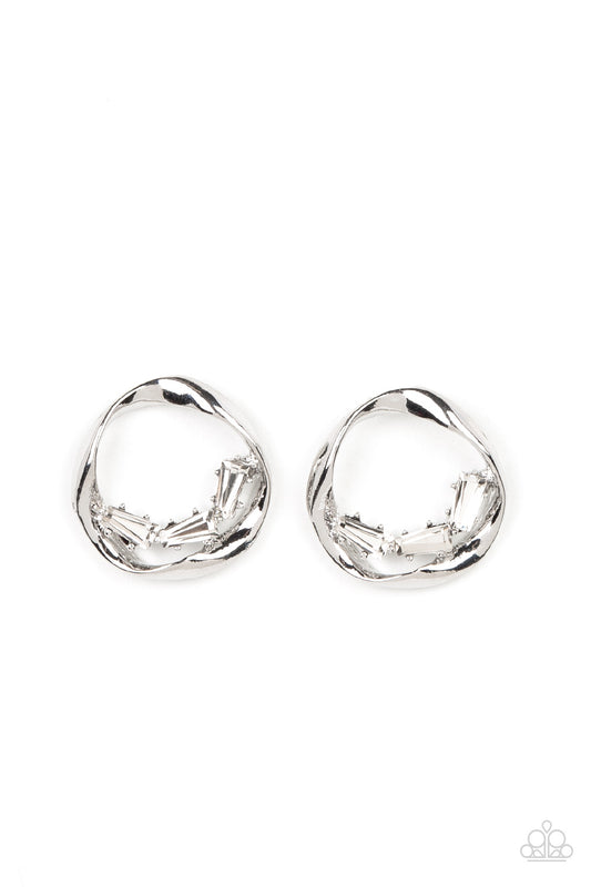 Imperfect Illumination – White | Paparazzi Earrings