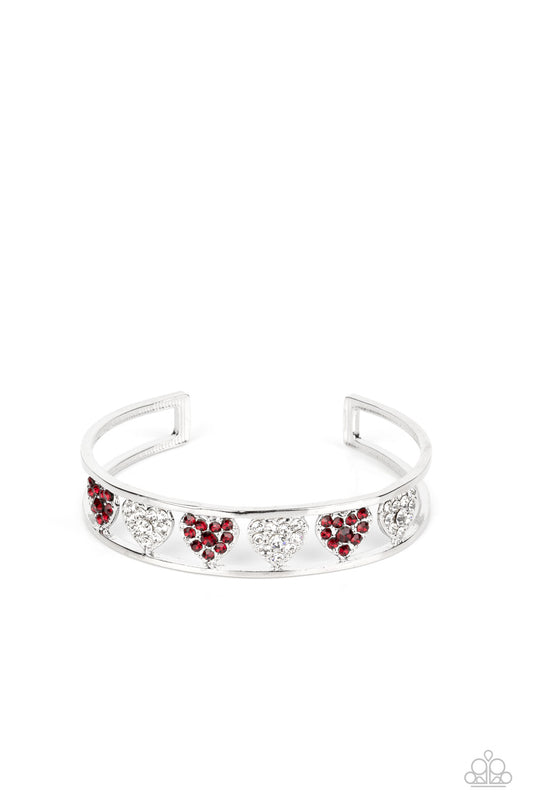 Decadent Devotion Cuff – Red | Paparazzi Bracelet