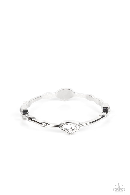 Chiseled Craze – White | Paparazzi Bracelet
