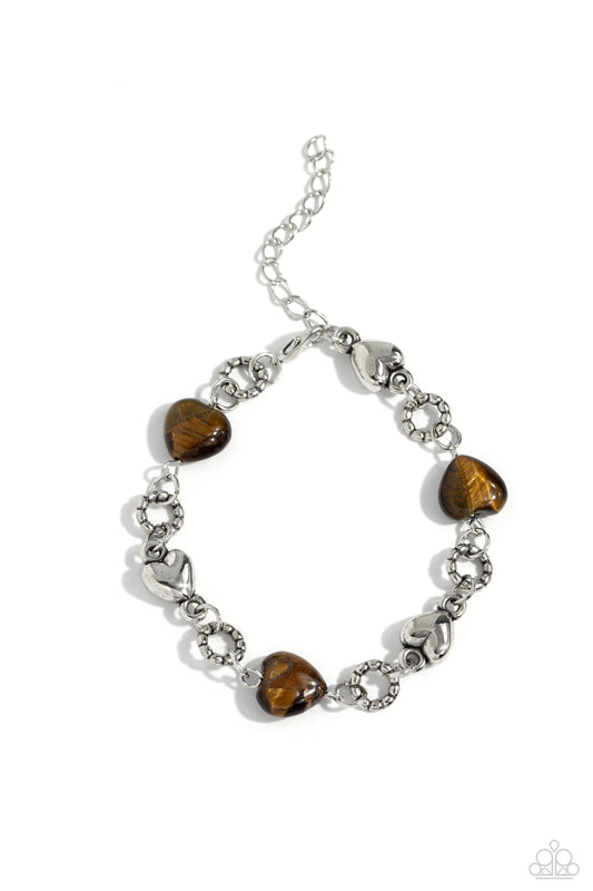 I Can Feel Your Heartbeat – Brown | Paparazzi Bracelet