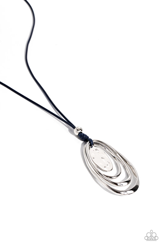 Hammered Hallmark – Blue | Paparazzi Necklace