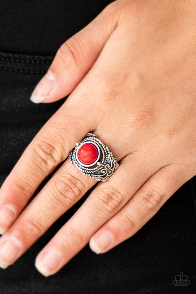 Stand Your Ground – Red | Paparazzi Ring