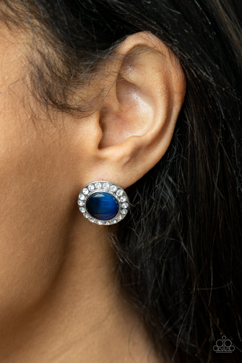 Glowing Dazzle – Blue | Paparazzi Earrings