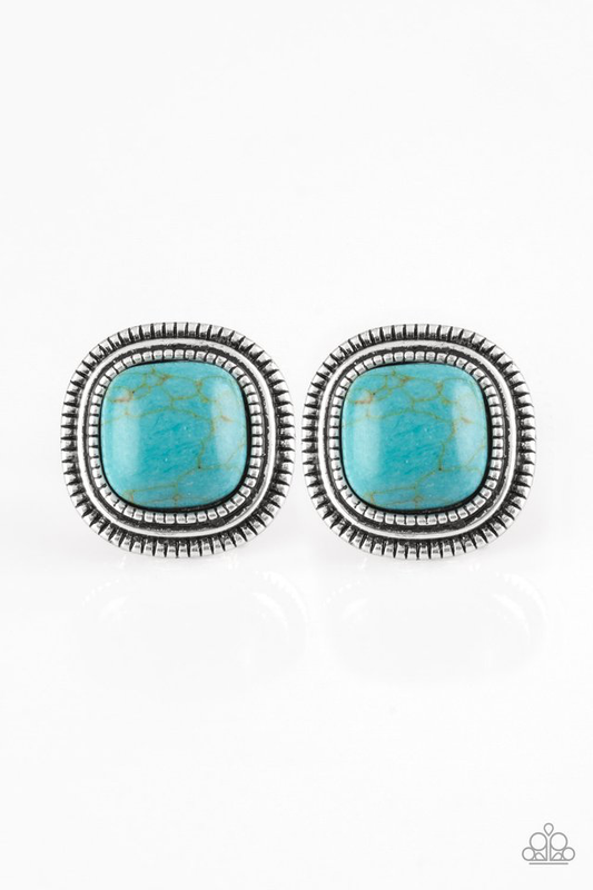 Frontier Runner – Blue | Paparazzi Earrings