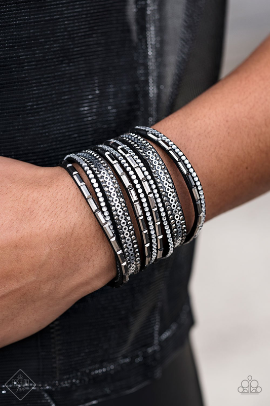 A Wait and Sequin Attitude – Black | Paparazzi Bracelet