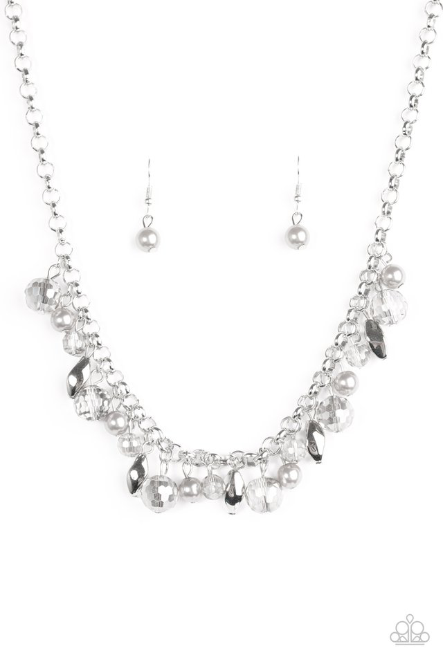 Bling Down the Curtain – Silver | Paparazzi Necklace