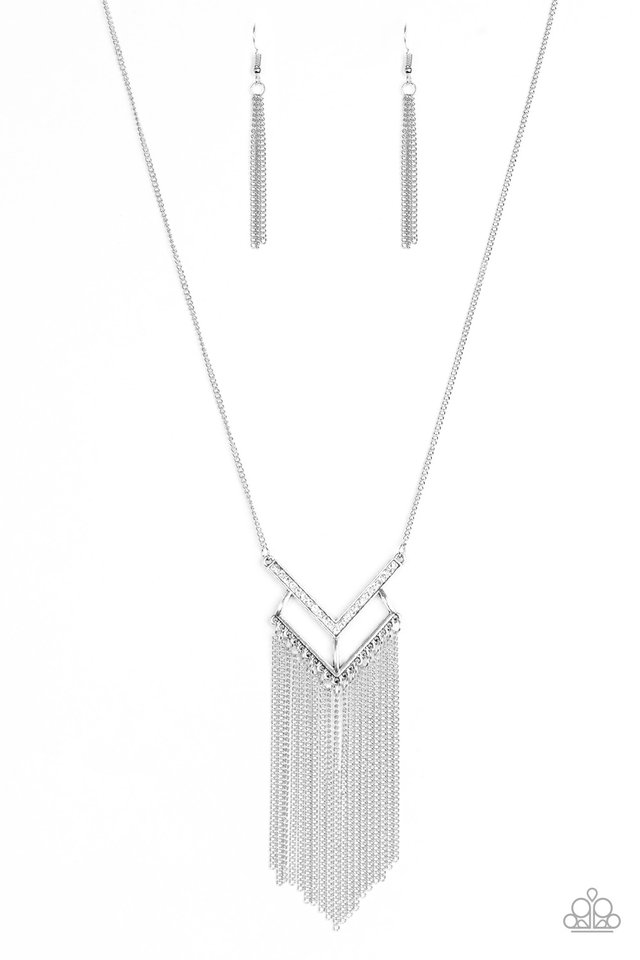 Alpha Glam – Silver | Paparazzi Necklace
