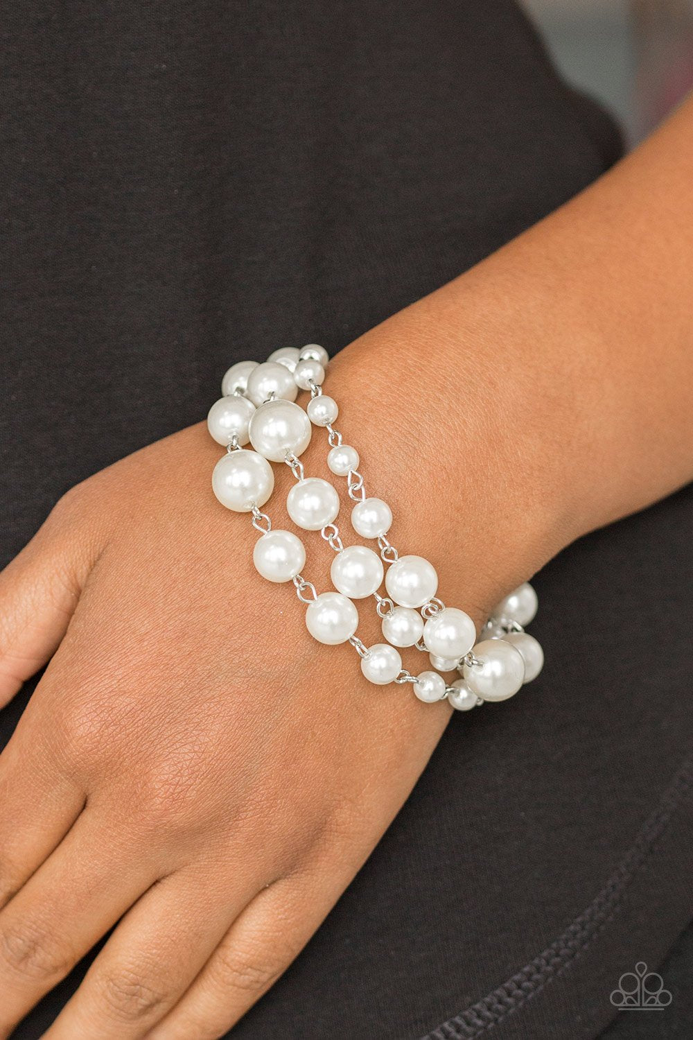 Until the End of Timeless – White | Paparazzi Bracelet