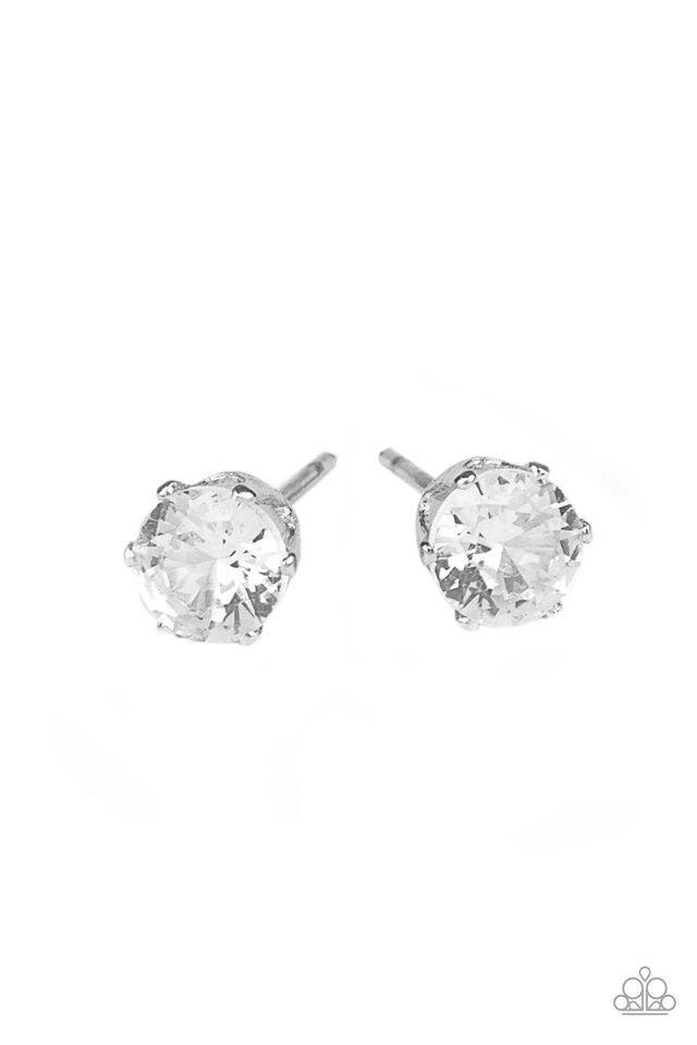Delicately Dainty – White | Paparazzi Earrings