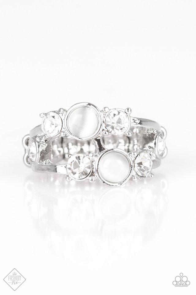 Moonlit Masquerade – White | Paparazzi Ring
