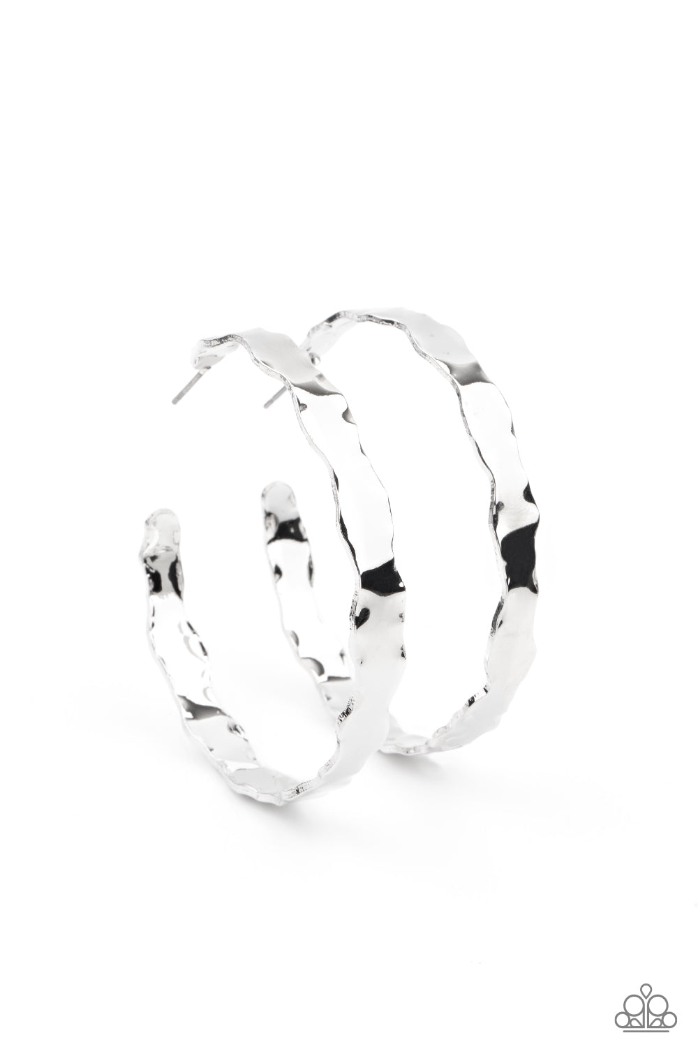 Exhilarated Edge – Silver | Paparazzi Earrings
